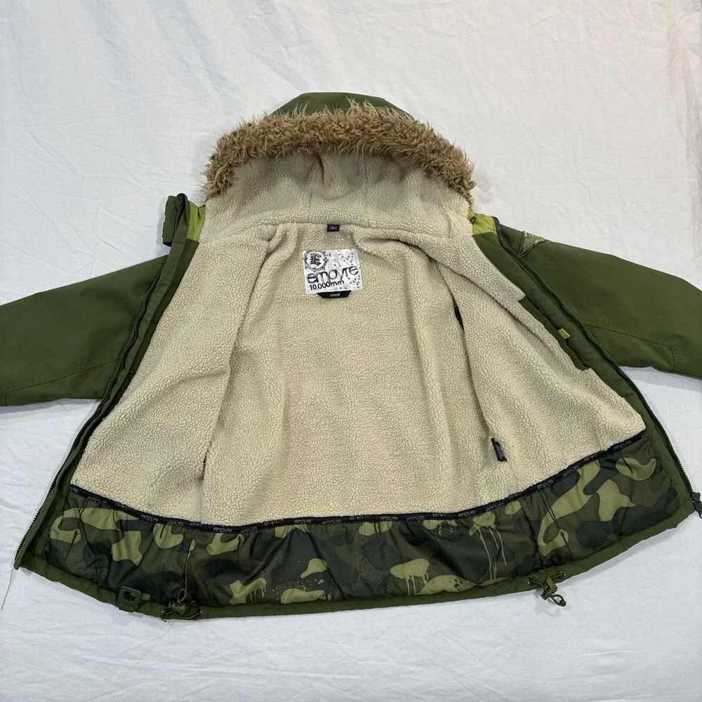 Snowboard Ski Jacket Women's Small Sherpa Lined 10000mm Waterproof Winter Empyre